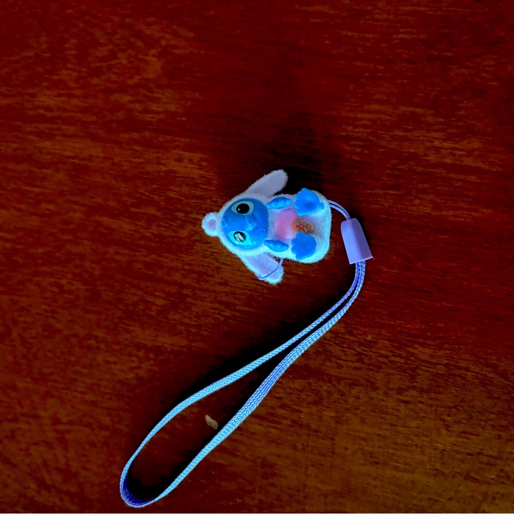 Blue Plush Animal Key Holder